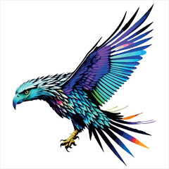 Colorfull Eagle Vector Illustration For Design,T shirt Design,
