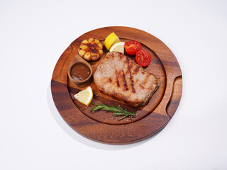 beef steak on a white background European style food