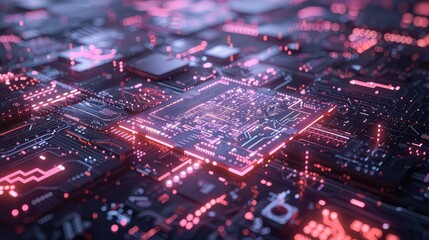 Digital backdround ideal for technological operations, neural networks, AI, data transmission and encryption, digital archives, audio and visual representations, scientific research 