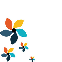 Decorative pinwheels and sparkling stars. Happy children's day.