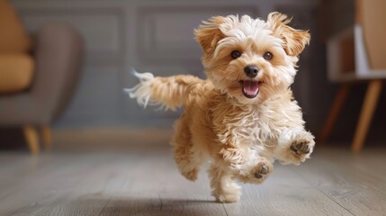 Create an adorable image featuring a dog in a playful pose
