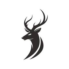 Fototapeta premium Animal logo deer icon vector art Illustration