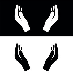 Pray icon vector. Hands folded in prayer line icon. Outline hands folded in prayer vector icon. Designed for web and app design interfaces.	