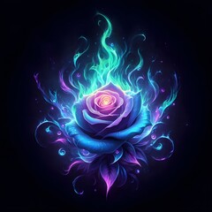 rose on fire