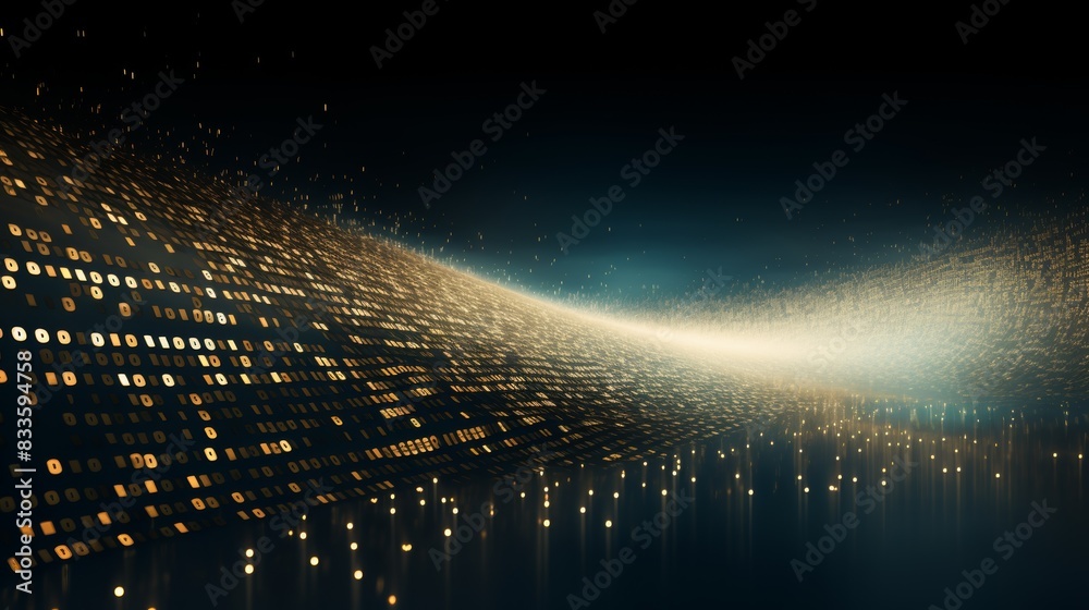 Aufkleber A binary code sequence flowing like a river of data, representing the digital language that powers our world.
