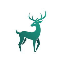 Animal logo deer icon vector art Illustration