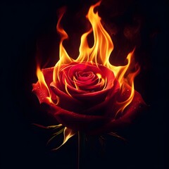 rose on fire