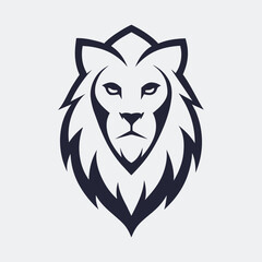 Lion head logo icon vector art Illustration