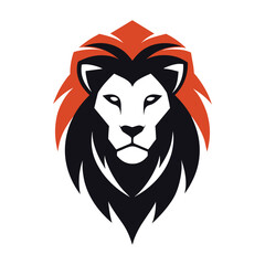 Lion head logo icon vector art Illustration