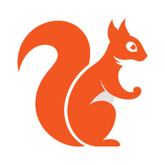 Animal logo squirrel icon vector art Illustration