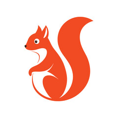 Animal logo squirrel icon vector art Illustration