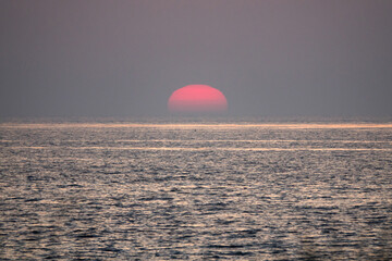 View of the sunset over the horizon