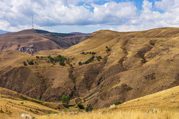 Landscape of the Armenian steppe. Armenia.