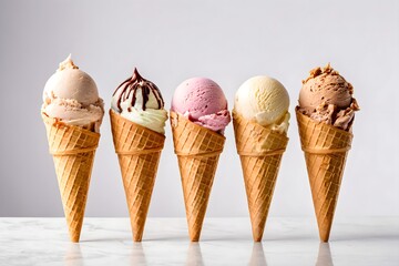 Ice cream cone isolated on a white background