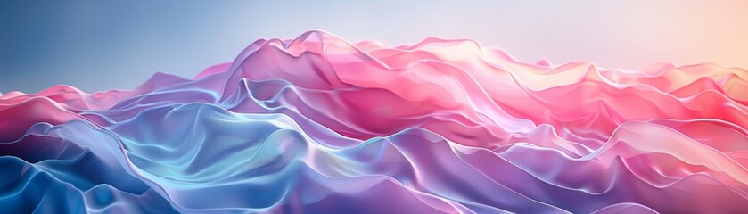 Obraz premium Abstract background of pink and blue fabric with soft light.