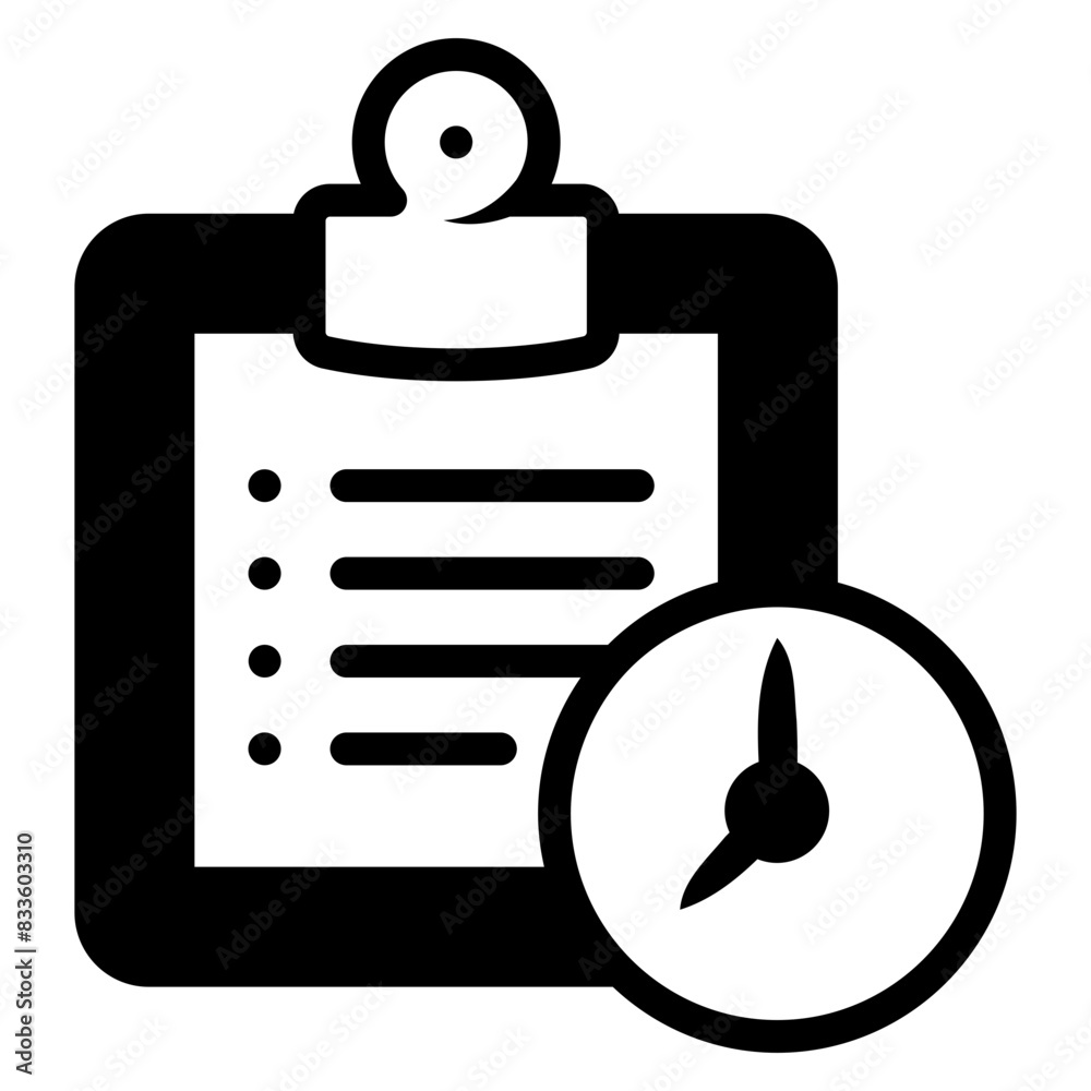 Sticker time schedule icon