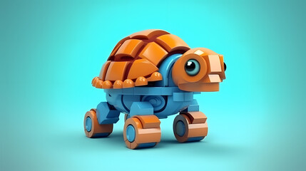 Turtle toy robot 3d