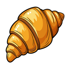 Illustration of a freshly baked croissant, a delicious pastry perfect for breakfast or a snack