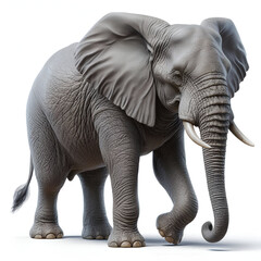realistic elephant isolated on white background © Rafaela