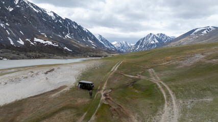 mountain, road, landscape, snow, sky, nature, mountains, travel, lake, alps, glacier, valley, clouds, river, rock, cloud, car, summer, alpine, water, highway, peak, new zealand, high, outdoors