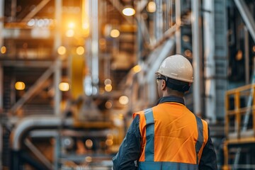 Illustration of Investing in training and education programs to upskill workers for new technologies and processes in industrial plants. Ai Generate.