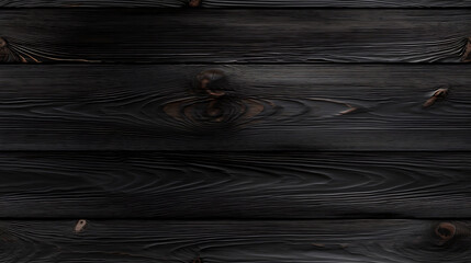 Black wood background, black pine plank