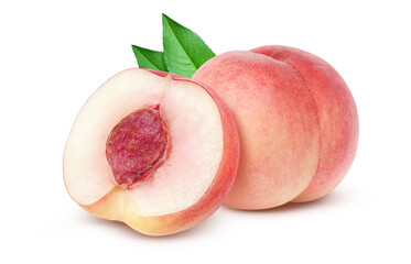 桃のイラスト リアル 白バック