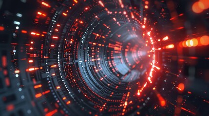 Obraz premium Digital backdround ideal for technological operations, neural networks, AI, data transmission and encryption, digital archives, audio and visual representations, scientific research 