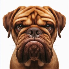 Obraz premium angry dog with a disgusted expression frown Isolated on white background