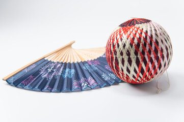 Obraz premium 鞠と扇子