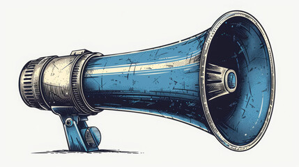 Pop Art Style Megaphone Illustration