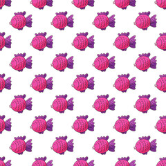 Creative marine seamless pattern