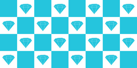 Retro checkered seamless pattern with diamonds. Brilliant background design illustration for textile, print design, wrapping paper, fabric, wallpaper, cover. Vector