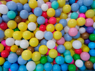Colorful balls toy in a pool for kids to play