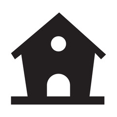 Dog house icon set. Silhouette and outline collection pet home.  vector illustration. EPS 10/AI
