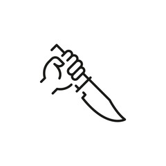 Knife attack icon. Simple knife attack icon for social media, app, and web design. Vector illustration