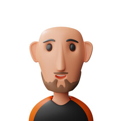 Cool guy avatar 3d illustration