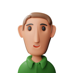 Cool boy avatar 3d illustration