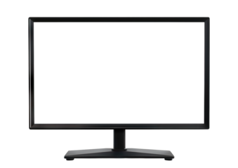 Black border digital screen display, cut out