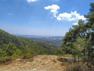 landscape with blue sky
