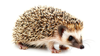 Obraz premium Hedgehog on white background