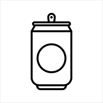 recommend clip art: energy drink can icon set. aluminum soda can line art vector icon for apps and websites on white background.