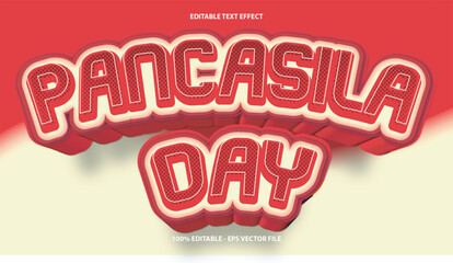 Vector Pancasila Day Editable Text Effects