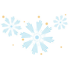 Decorated with fireworks and sparkling dots for Songkran festival, Thailand New Year