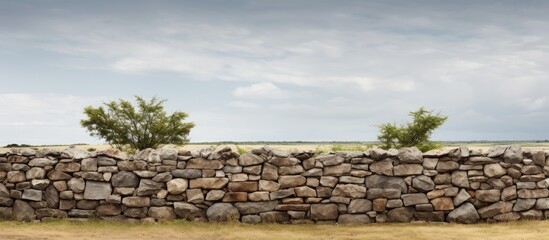 The Stone wall. Creative banner. Copyspace image