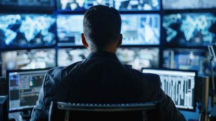 An astute data protection officer surveys the firm's security infrastructure with unwavering focus, evaluating and reinforcing existing protocols to fortify the company's defenses against potential 