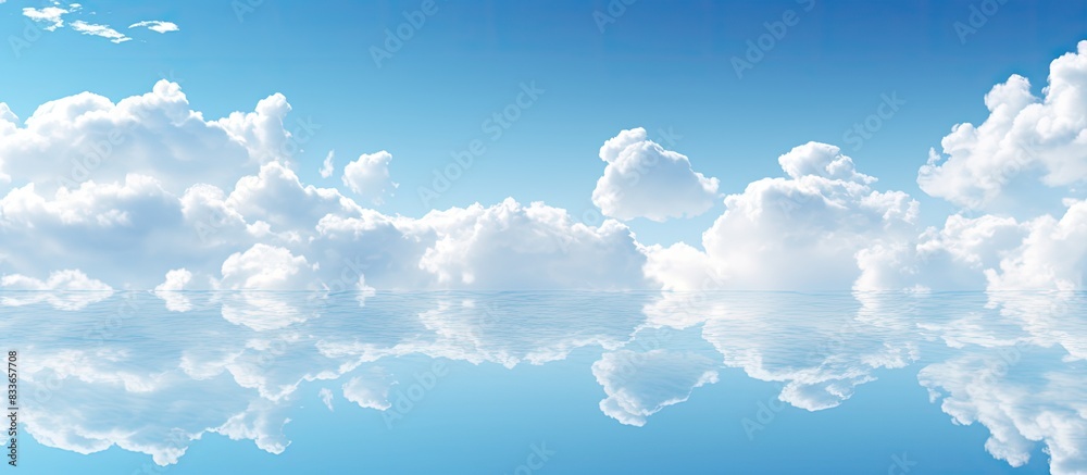 Aufkleber the deeper the sky with clounds. creative banner. copyspace image