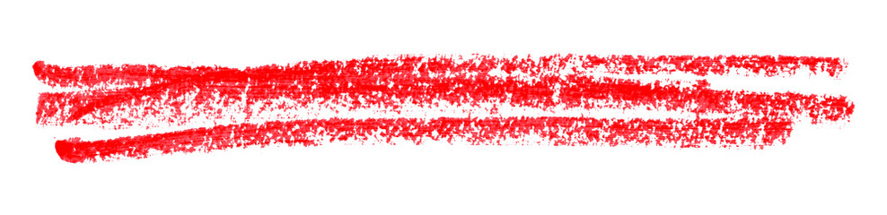 red pencil strokes isolated on transparent background