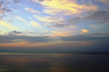 Lake Ladoga at sunset.