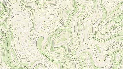 The stylized height of the topographic contour in lines and contours. The concept of a conditional geography scheme and the terrain path. Ultra wide size. green illustration.